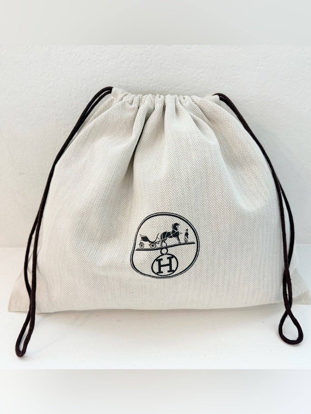 Authentic HERMES Medium Dust Bag 14.5” x 12.25”